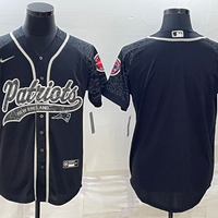 Men's New England Patriots Black RFLCTV Limited Blank Jersey1