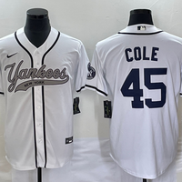 Men's New York Yankees Gerrit Cole #45 White Player Jersey1 Joint Edition