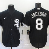 Men's Chicago White Sox Bo Jackson #8 Black Replica Baseball Jersey1