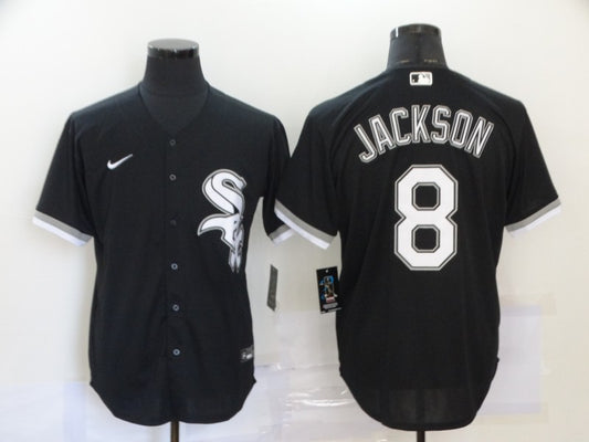 Men's Chicago White Sox Bo Jackson #8 Black Replica Baseball Jersey1