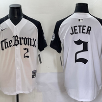 Men's New York Yankees Derek Jeter #2 White Alternate Player Jersey