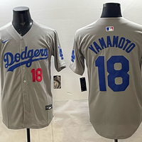 Men's Los Angeles Dodgers Yoshinobu Yamamoto #18 Gray Limited Game Jersey
