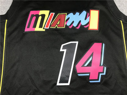 Men's Miami Heat Tyler Herro #14 Black Swingman Player Jersey1 - City Edition