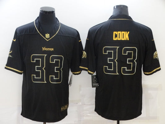 Men's Minnesota Vikings Dalvin Cook #33 Black Game Jersey1