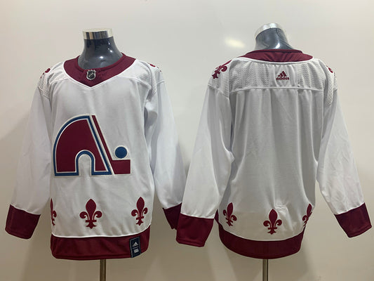 Men's Colorado Avalanche White Blank Jersey1