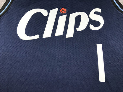 Men's LA Clippers James Harden #1 Navy 2023/24 Swingman Jersey1 - City Edition
