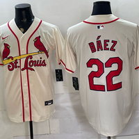 Men's St. Louis Cardinals Joshua Baez #22 Cream Limited Player Jersey
