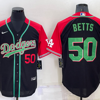 Men's Los Angeles Dodgers Mookie Betts #50 Black Alternate Game Jersey1