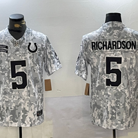 Anthony Richardson #5 Indianapolis Colts Arctic Camo 2024 Salute to Service Limited Jersey - JerseysFreak