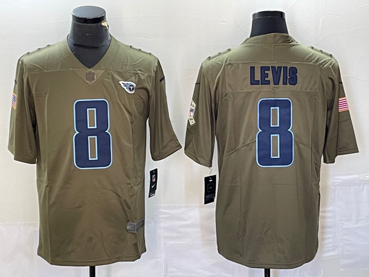 Men's Tennessee Titans Will Levis #8 Brown Game Player Jersey1