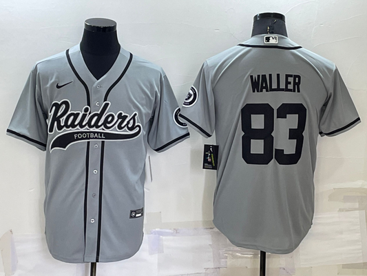 Men's Las Vegas Raiders Darren Waller #83 Gray Game Jersey1 Joint Edition