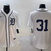 Men's Detroit Tigers Riley Greene #31 White Player Jersey1