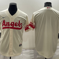 Men's Los Angeles Angels Cream 2022 City Connect Replica Team Blank Jersey1