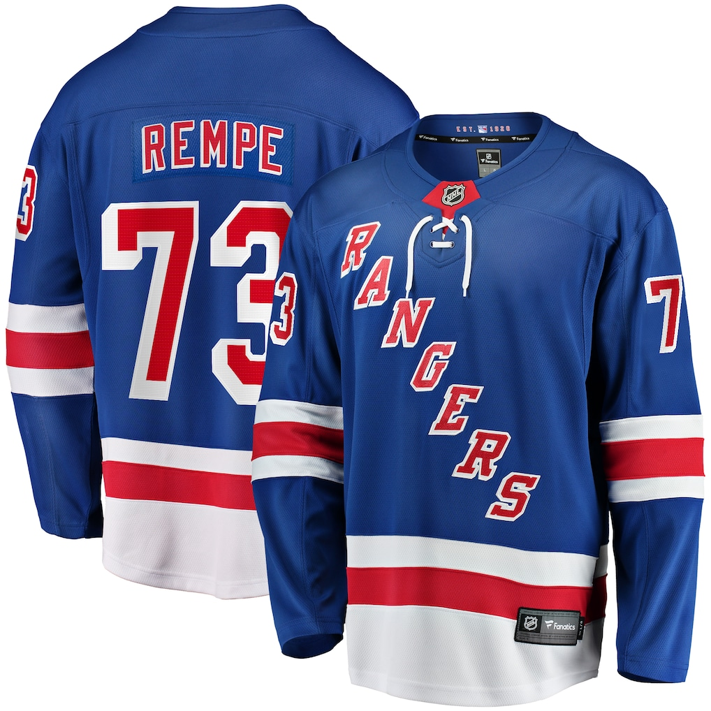 Men's New York Rangers Matt Rempe #73 Fanatics Blue Home Breakaway Player Jersey