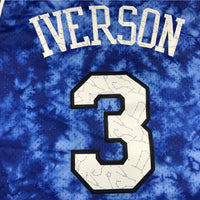 Men's Philadelphia 76ers Allen Iverson #3 Blue Galaxy Swingman Jersey1
