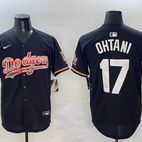 Men's Los Angeles Dodgers Shohei Ohtani #17 Black Team Jersey