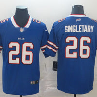 Men's Buffalo Bills Devin Singletary #26 Blue Game Player Jersey1