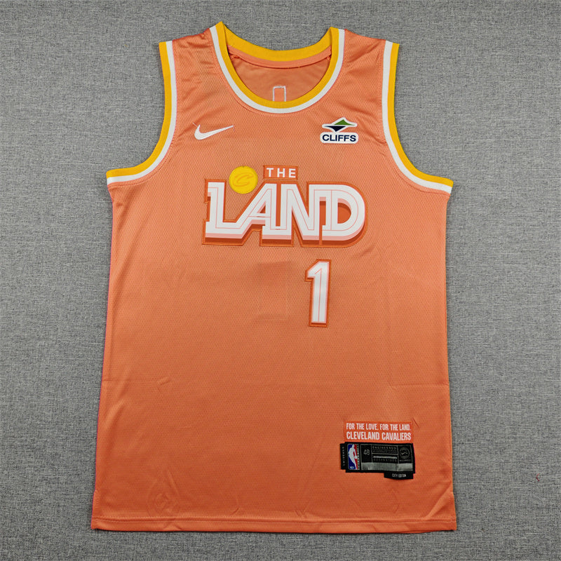 Men's Cleveland Cavaliers James Harden #1 Orange 2025/26 Swingman Jersey - City Edition