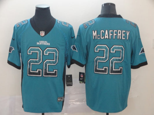 Men's Carolina Panthers Christian McCaffrey #22 Blue Game Player Jersey1