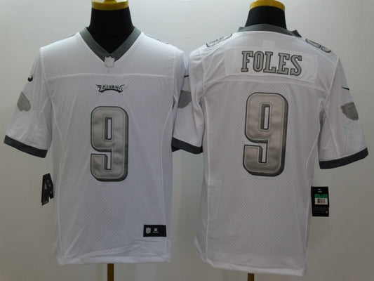 Men's Philadelphia Eagles Nick Foles #9 White Game Player Jersey1