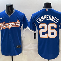 Men's Venezuela Baseball Campeones #26 Royal 2026 World Baseball Classic Stadium Jersey