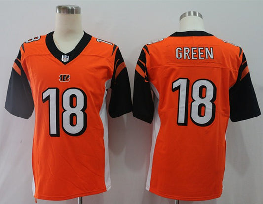 Men's Cincinnati Bengals A.J. Green #18 Orange Game Jersey1