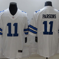Men's Dallas Cowboys Micah Parsons #11 White Fashion Game Jersey1