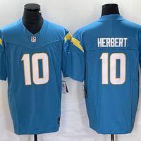Men's Los Angeles Chargers Justin Herbert #10 Powder Blue Player Game Jersey1