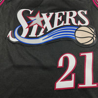 Men's Philadelphia 76ers Joel Embiid #21 Black Swingman Jersey - Classic Edition