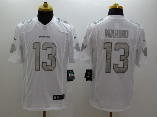 Men's Miami Dolphins #13 Dan Marino White Game Jersey1