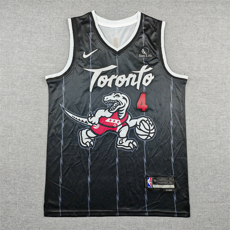 Men's Toronto Raptors Scottie Barnes #4 Black 2025/26 Swingman Jersey - City Edition