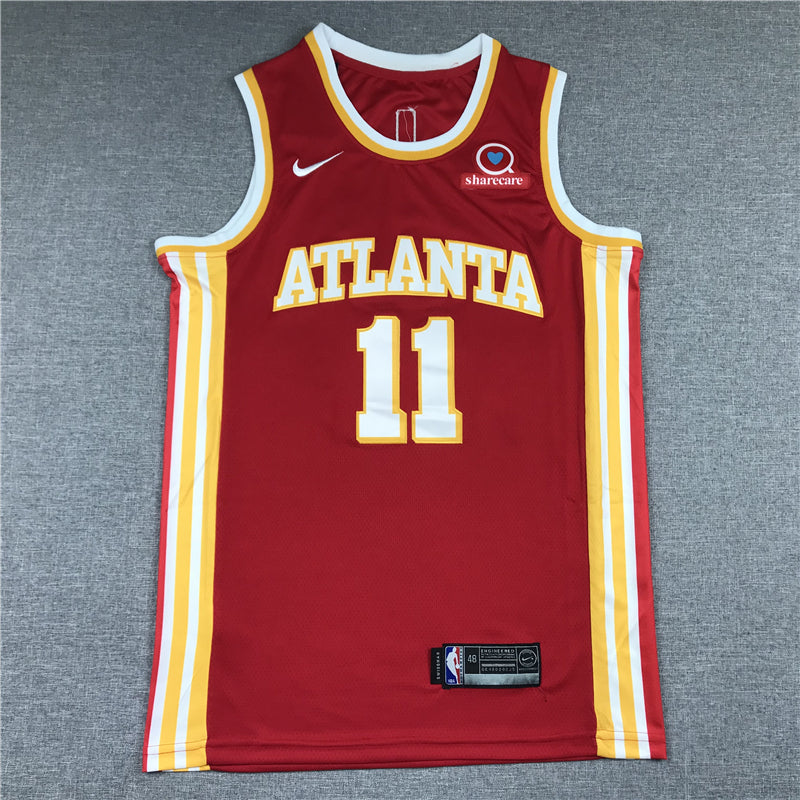 Men's Atlanta Hawks Trae Young #11 Red 2019/20 Swingman Jersey1