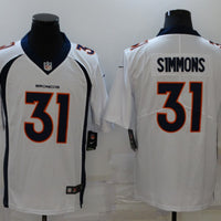Men's Denver Broncos Justin Simmons #31 White Game Jersey1