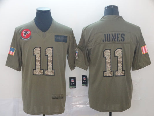 Men's Atlanta Falcons Julio Jones #11 Brown Alternate Game Jersey1