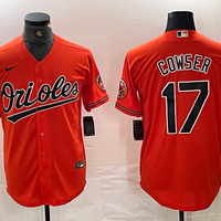 Men's Baltimore Orioles Colton Cowser #17 Orange Replica Player Jersey1