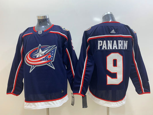 Men's Columbus Blue Jackets Artemi Panarin #9 Navy Home Breakaway Player Jersey1