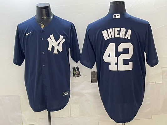 Men's New York Yankees Mariano Rivera #42 Navy Replica Player Jersey