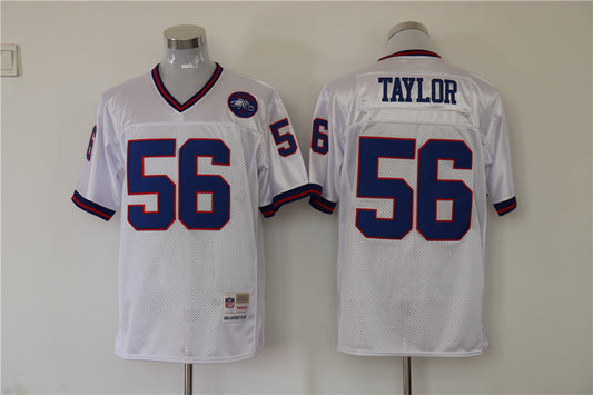 Men's New York Giants Lawrence Taylor Mitchell & Ness White Legacy Replica Jersey1
