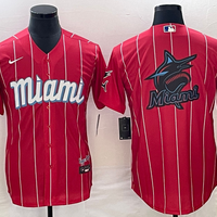 Men's Miami Marlins Red City Connect Replica Team Jersey1