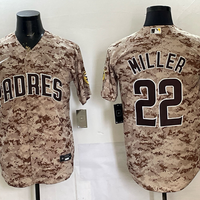 Men's San Diego Padres Mason Miller #22 Camo USMC Alternate Replica Player Jersey