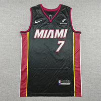 Men's Miami Heat Giannis Antetokounmpo #7 Black Swingman Jersey - Icon Edition