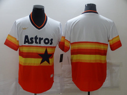 Men's Houston Astros White Home Cooperstown Collection Blank Jersey1