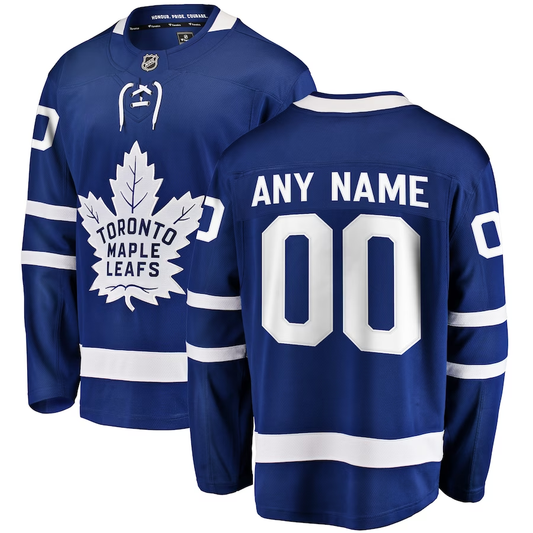 Men's Toronto Maple Leafs Blue Home Breakaway Custom Jersey1
