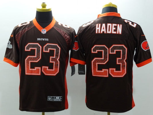 Men's Cleveland Browns Joe Haden #23 Brown Game Jersey1