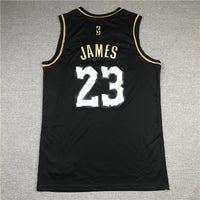 Men's Los Angeles Lakers LeBron James #23 Black Swingman Player Jersey1