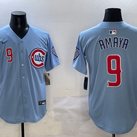 Men's Chicago Cubs Miguel Amaya #9 Light Blue 2nd Alternate Limited Player Jersey1