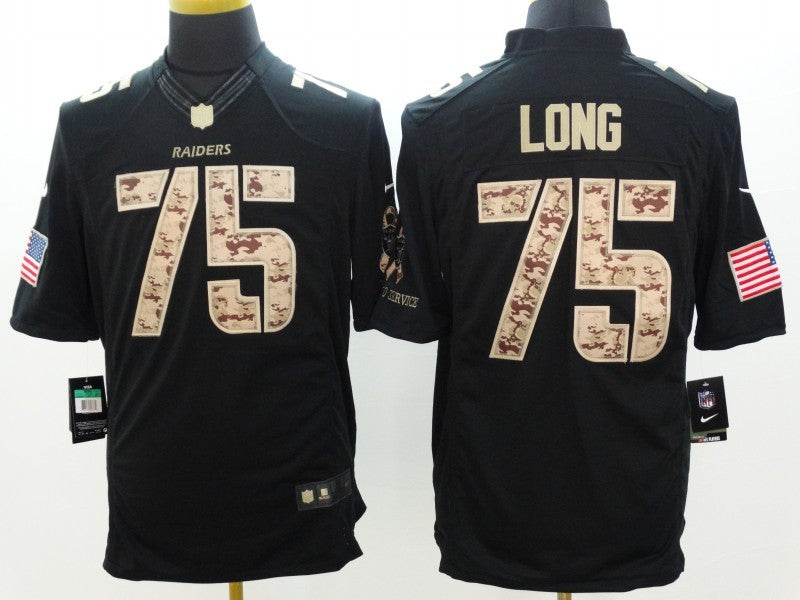 Men's Las Vegas Raiders Howie Long #75 Black Game Jersey1