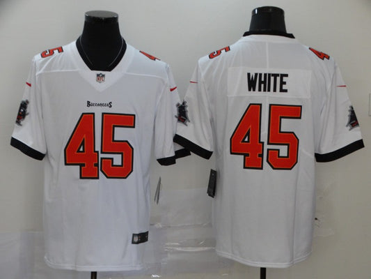 Men's Tampa Bay Buccaneers Devin White #45 White Game Jersey1
