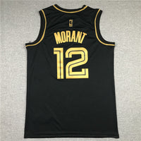 Men's Memphis Grizzlies Ja Morant #12 Black Replica Fast Break Jersey1