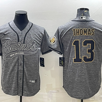 Men's New Orleans Saints Michael Thomas #13 Gray Game Jersey1 Joint Edition